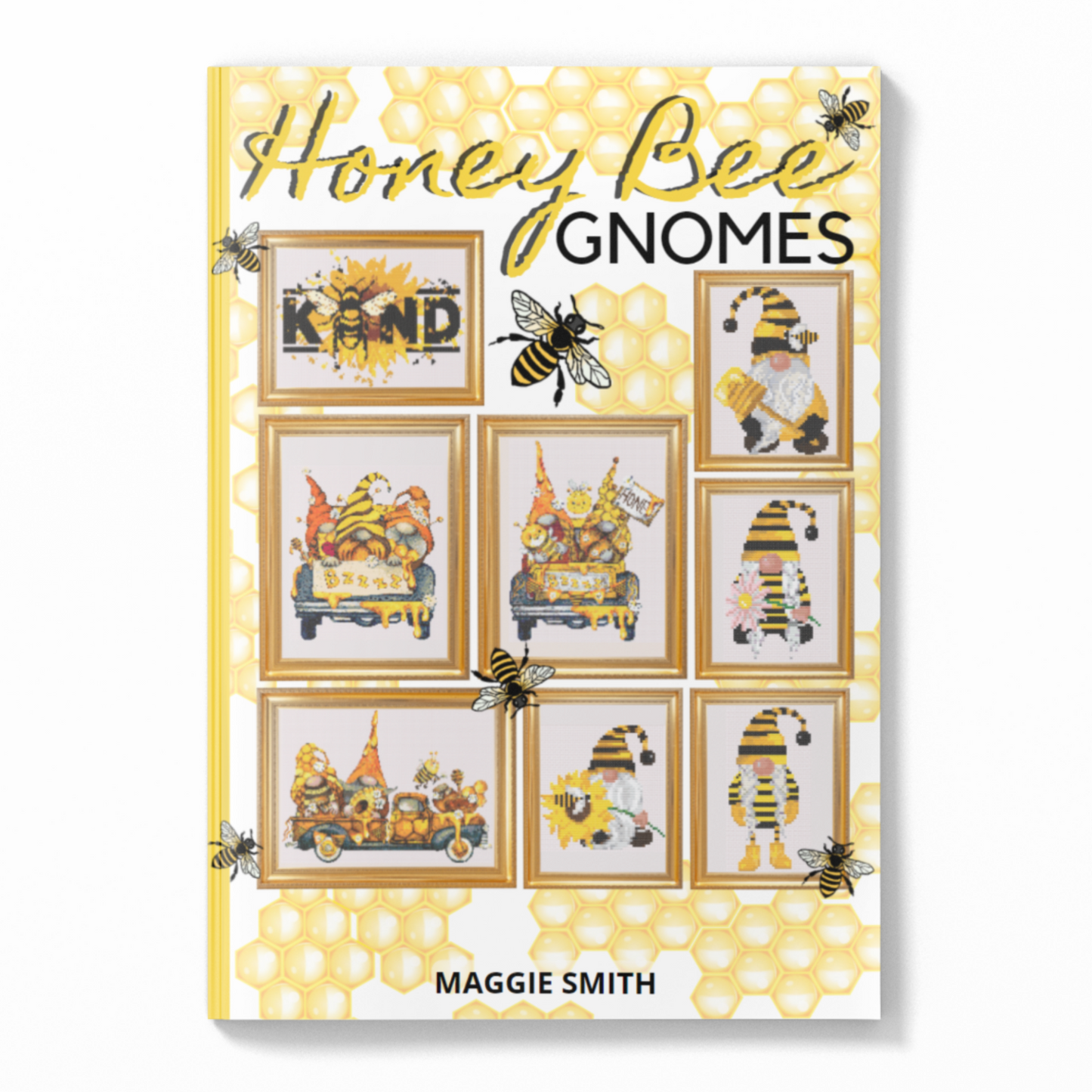 A wonderful collection of Honey Bee Gnomes Counted Cross Stitch Patterns.  Easy to read needlepoint charts, perfect for all experience levels. Great designs for spring and summer stitching.