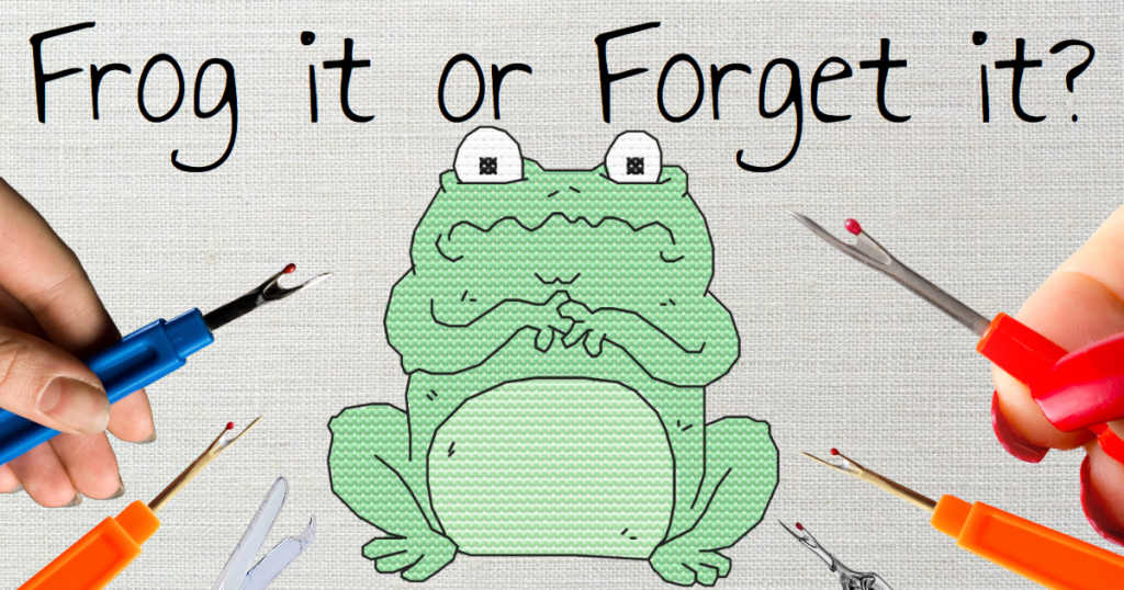 Frogging in Cross Stitch